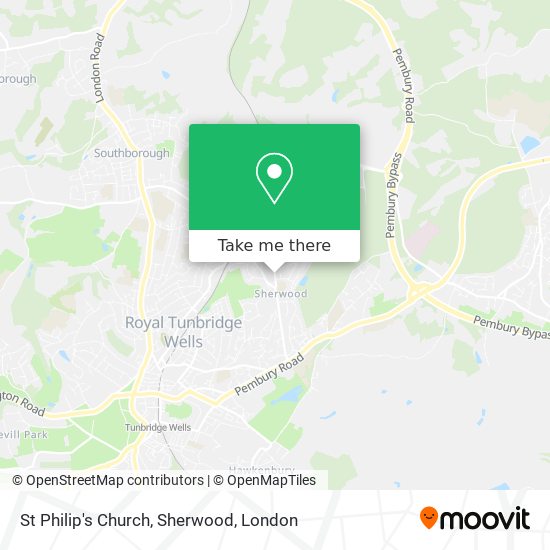 St Philip's Church, Sherwood map