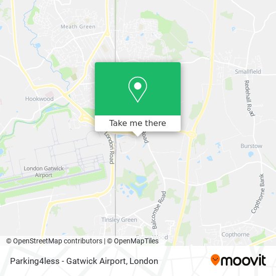 Parking4less - Gatwick Airport map