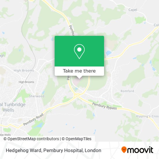 Hedgehog Ward, Pembury Hospital map
