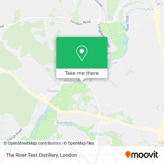 The River Test Distillery map