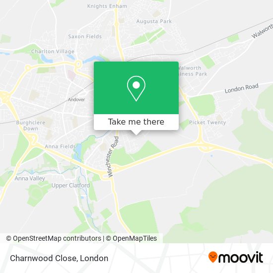 Charnwood Close map