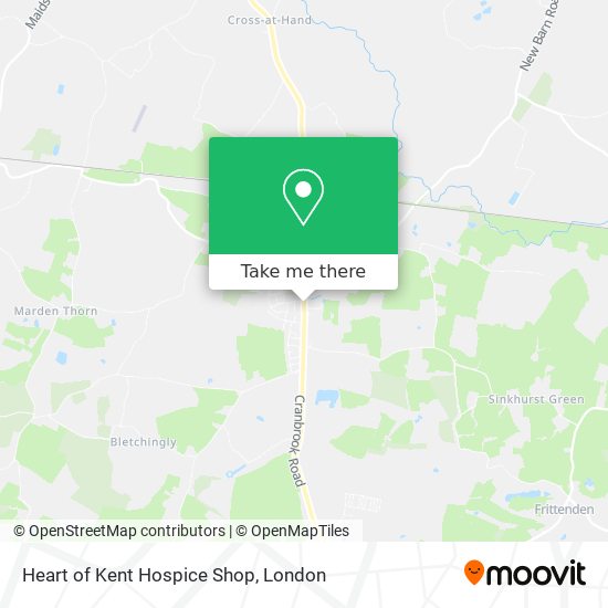 Heart of Kent Hospice Shop map