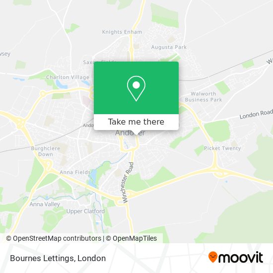 Bournes Lettings map