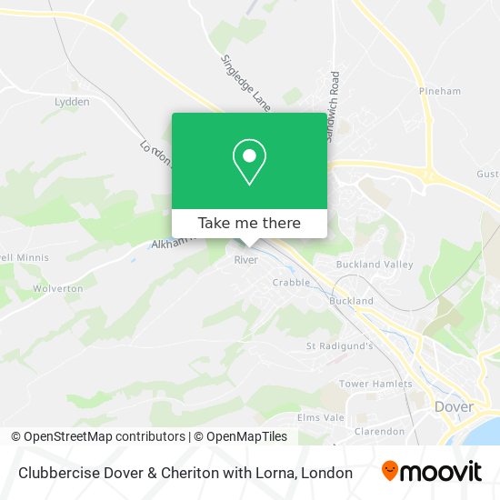 Clubbercise Dover & Cheriton with Lorna map