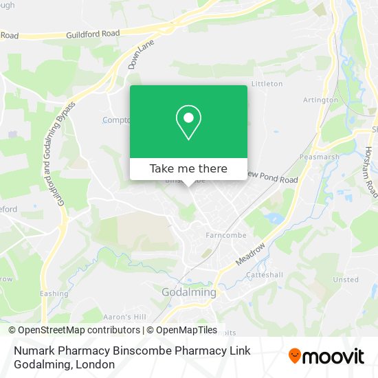 Numark Pharmacy Binscombe Pharmacy Link Godalming map