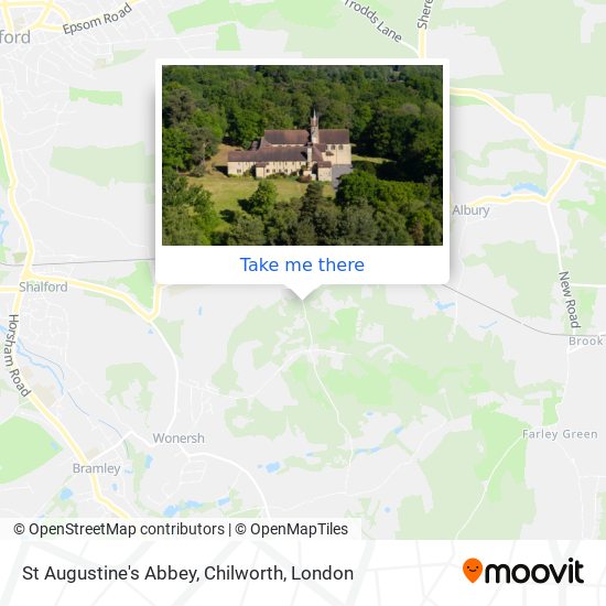 St Augustine's Abbey, Chilworth map