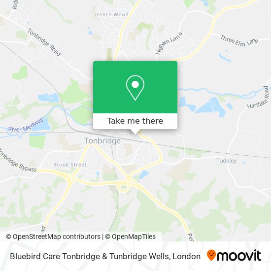 Bluebird Care Tonbridge & Tunbridge Wells map