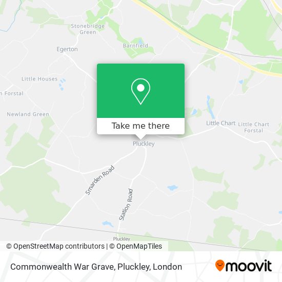 Commonwealth War Grave, Pluckley map