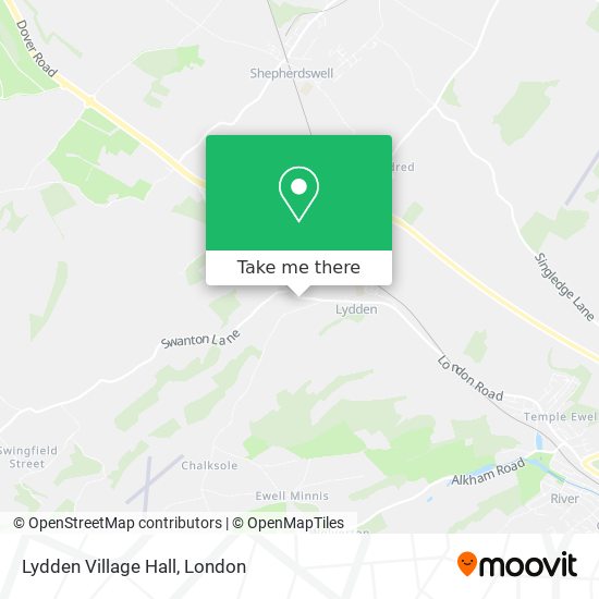 Lydden Village Hall map