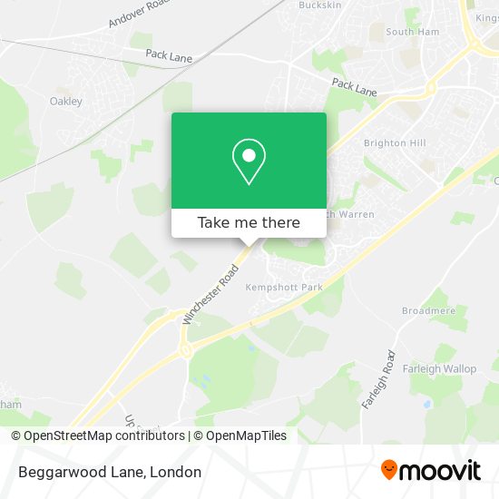 Beggarwood Lane map