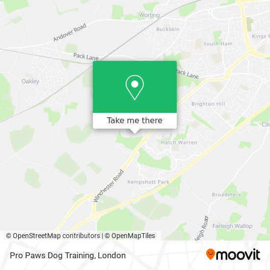 Pro Paws Dog Training map