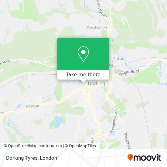 Dorking Tyres map