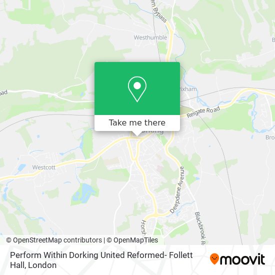 Perform Within Dorking United Reformed- Follett Hall map