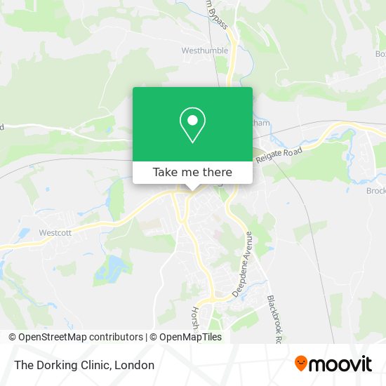 The Dorking Clinic map