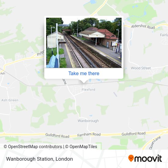 Wanborough Station map