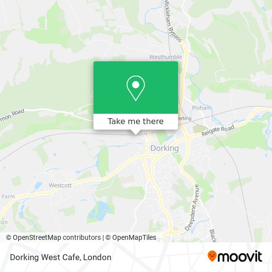 Dorking West Cafe map