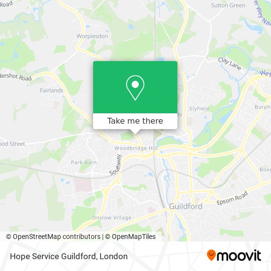 Hope Service Guildford map