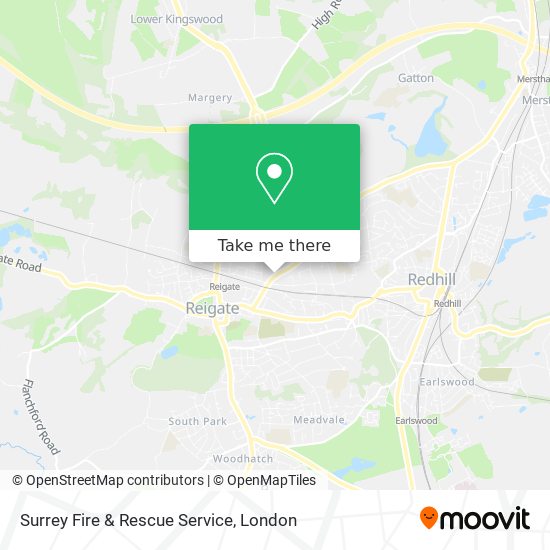 Surrey Fire & Rescue Service map