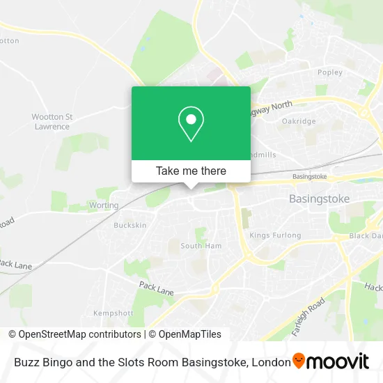 Buzz Bingo and the Slots Room Basingstoke map