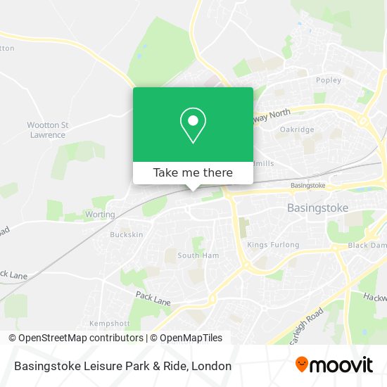 Basingstoke Leisure Park & Ride map