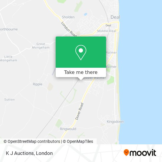 K J Auctions map