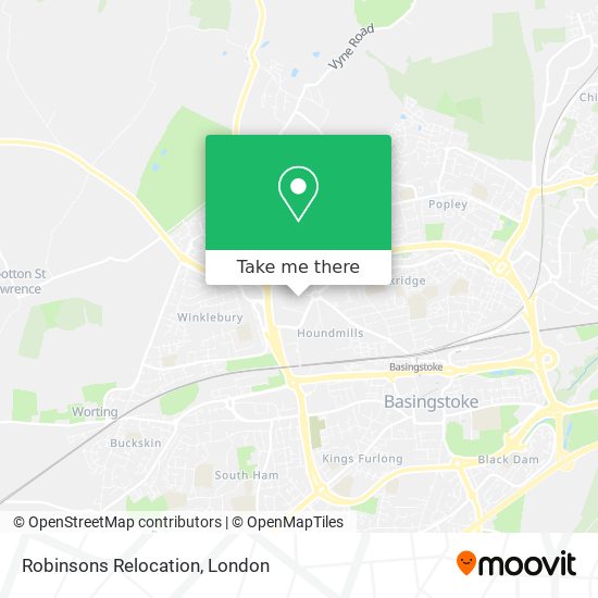 Robinsons Relocation map