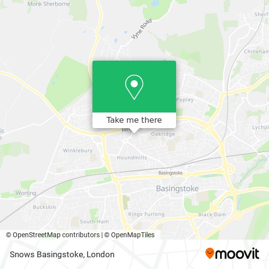 Snows Basingstoke map