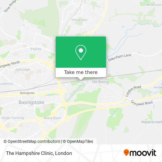 The Hampshire Clinic map