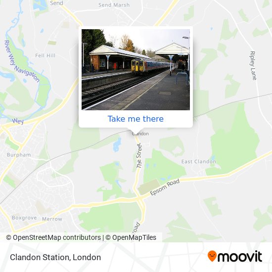 Clandon Station map