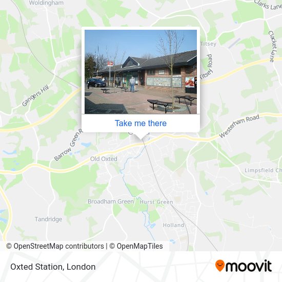 Oxted Station map