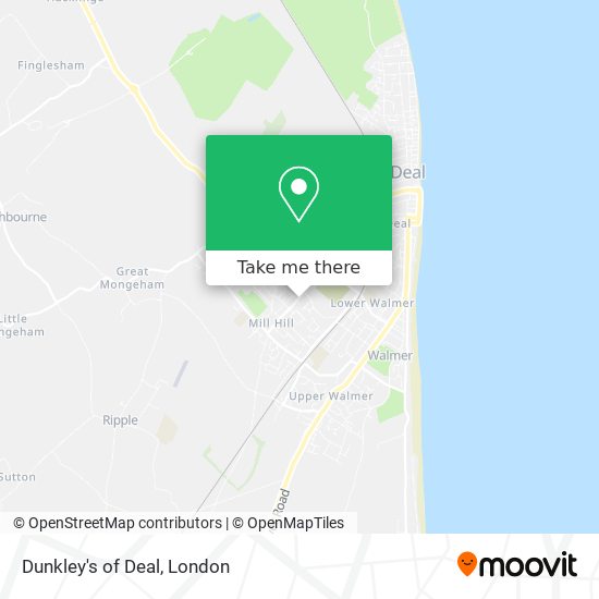 Dunkley's of Deal map