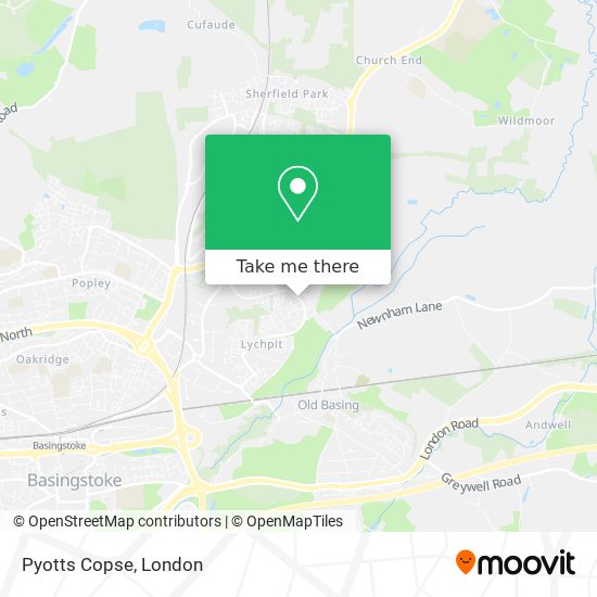 Pyotts Copse map