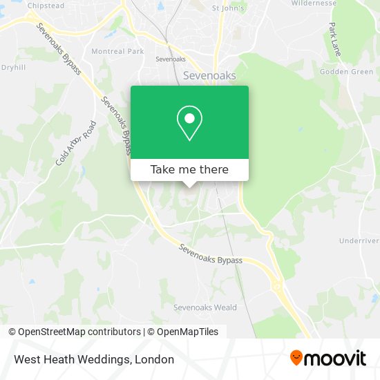 West Heath Weddings map