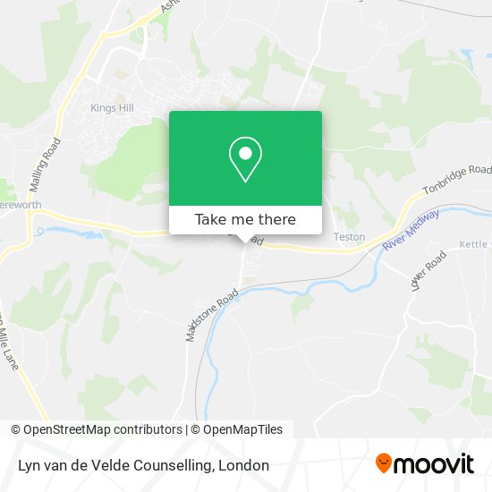 Lyn van de Velde Counselling map