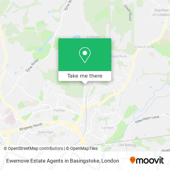 Ewemove Estate Agents in Basingstoke map
