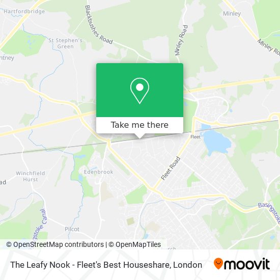 The Leafy Nook - Fleet's Best Houseshare map