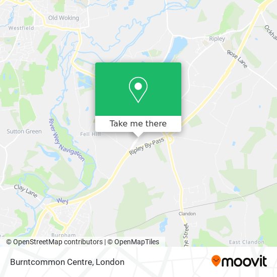 Burntcommon Centre map