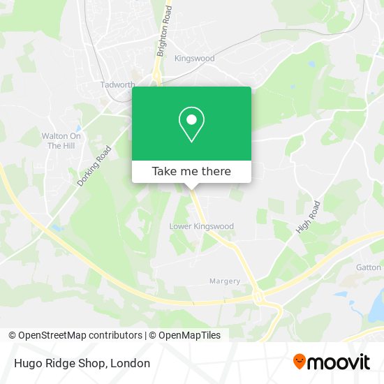Hugo Ridge Shop map
