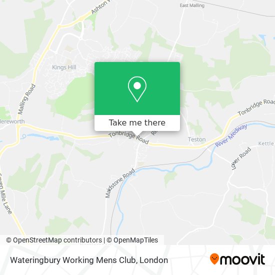 Wateringbury Working Mens Club map