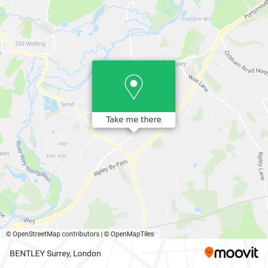 BENTLEY Surrey map
