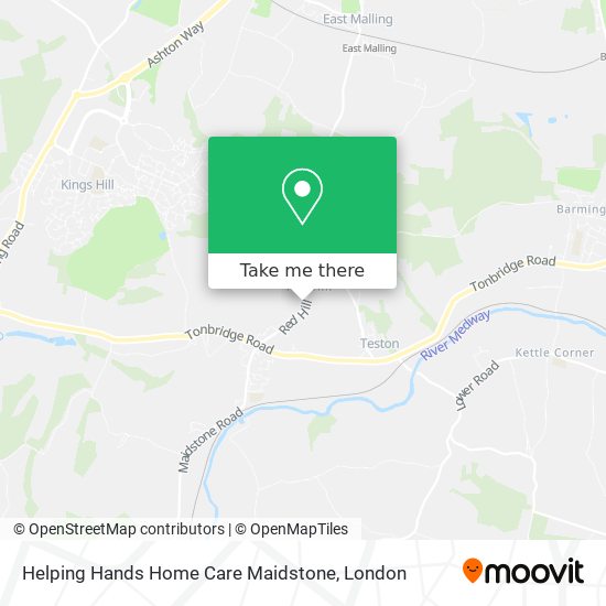 Helping Hands Home Care Maidstone map
