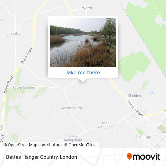 Bettes Hanger Country map