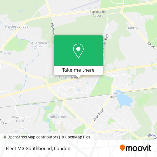 Fleet M3 Southbound map