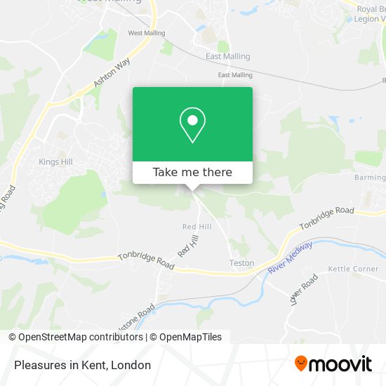 Pleasures in Kent map