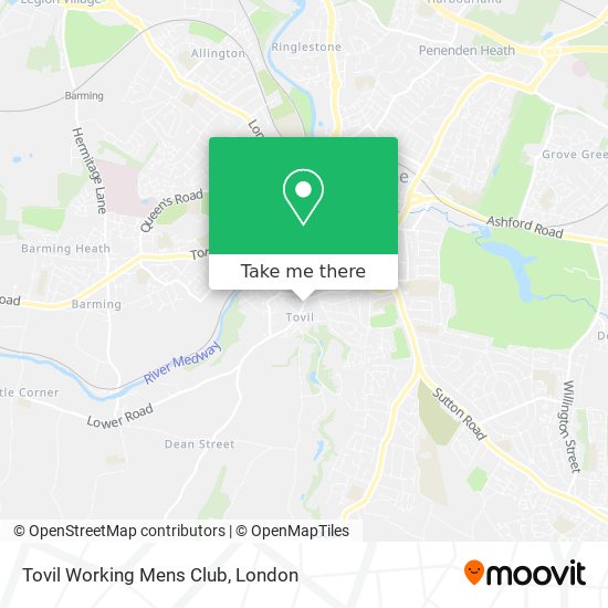 Tovil Working Mens Club map