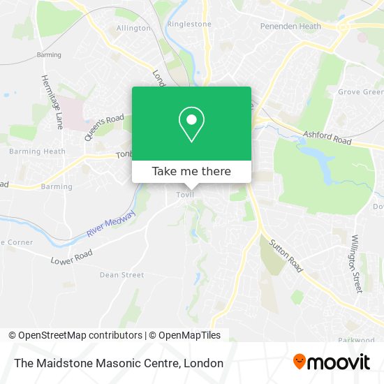 The Maidstone Masonic Centre map
