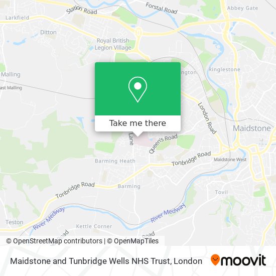 Maidstone and Tunbridge Wells NHS Trust map