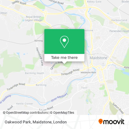 Oakwood Park, Maidstone map