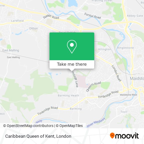 Caribbean Queen of Kent map