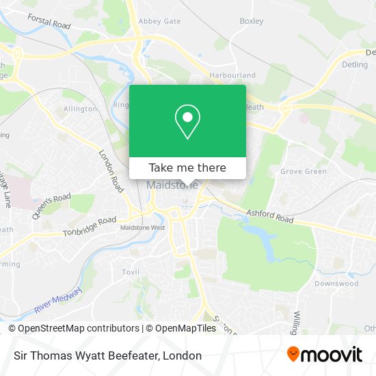 Sir Thomas Wyatt Beefeater map